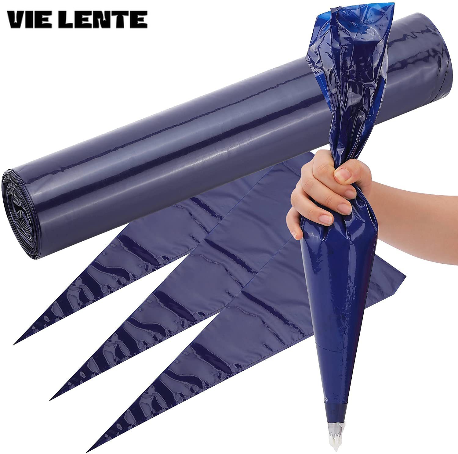 Decorating Tip Set - 21-Zoll-Gebäck-Spritzbeutel, Einweg-Glasbeutel, dicke Paspeln, Backzubehör und