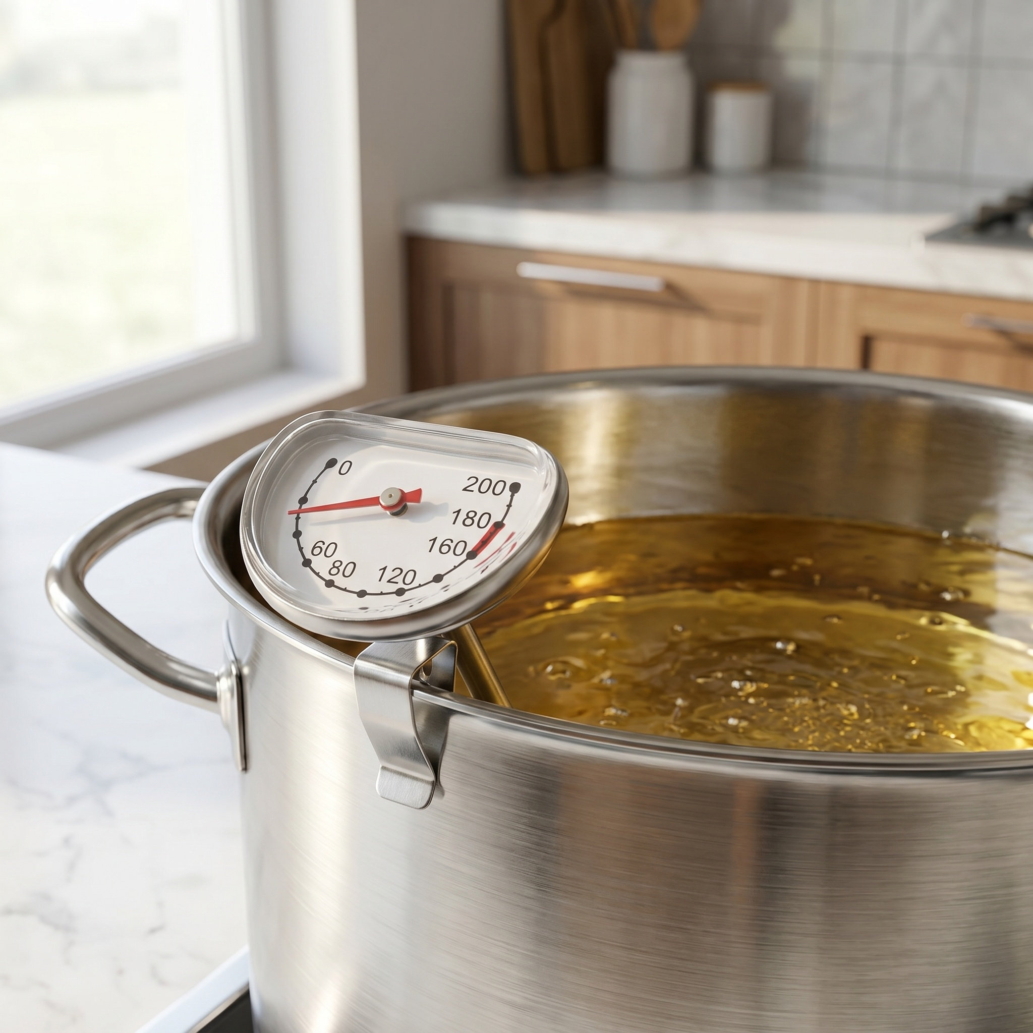 Kitchen Tools In Baking - Edelstahl-Frittierthermometer, Küchenwerkzeug, Öltemperaturmesser für Truthahn, BBQ,