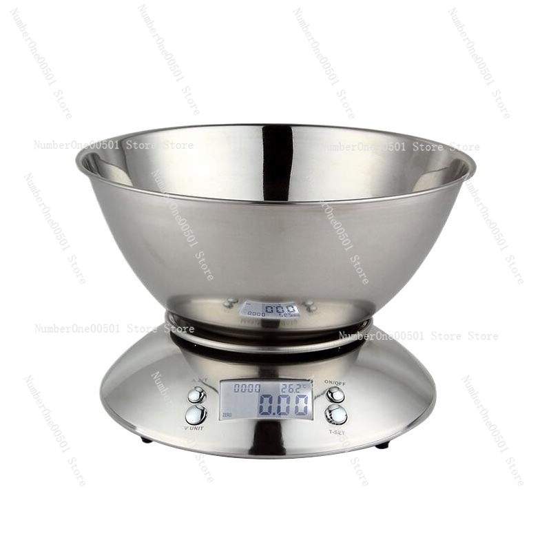 Kitchen Baking Timer - Digitale Küchenwaage, Lebensmittelwaage aus Edelstahl mit
