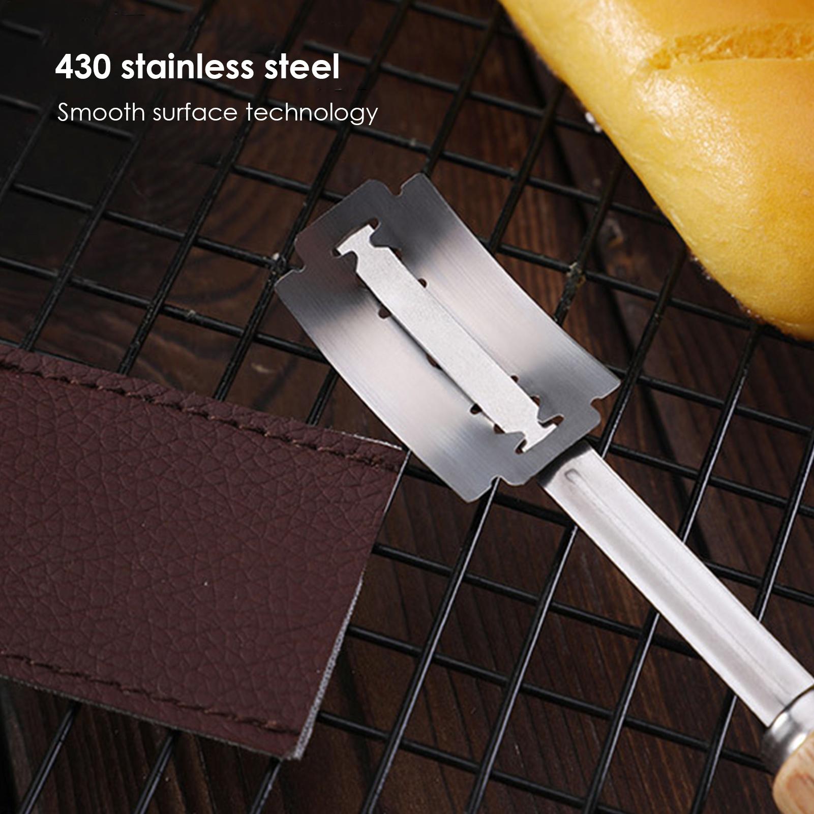 Bread Lame Scoring - Brotsortiermesser aus Edelstahl mit austauschbaren Schneidern,