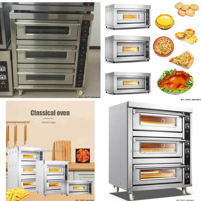 Commercial Kitchen Baking Equipment - 2026er 3-Deck 6-Blech Gewerblicher Backofen für