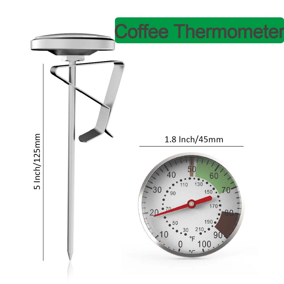 Kitchen Q - 0-100 ° C Lebensmittelthermometer Edelstahl Kaffee