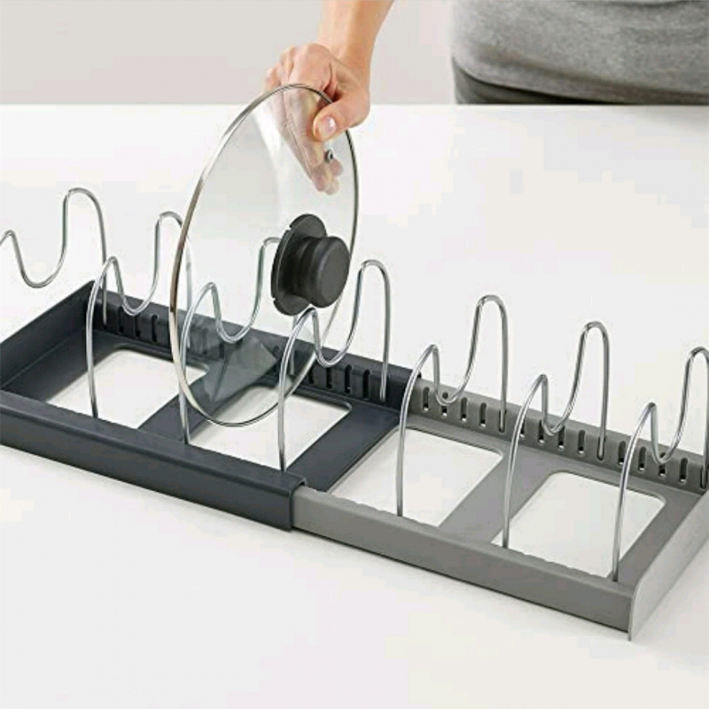 Kitchen Baking Drawer - Verstellbarer Ausziehbarer Küchenschubladenorganizer für Töpfe, Pfannen,