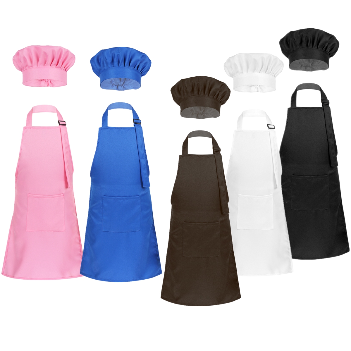 Kitchen Kids Baking Set - Unisex-Kinderschürzen, verstellbare Schürze und Kochmütze, Set