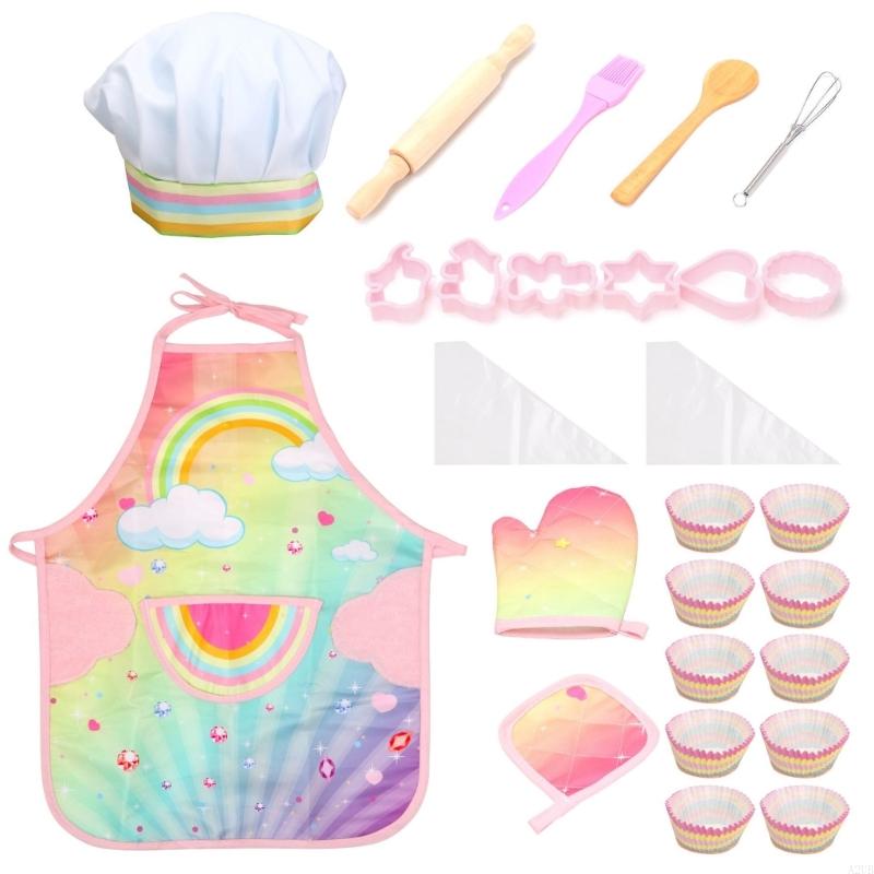 Kinder Backschürze Set mit Han – Kitchen Kids Baking Set Bewertung und Preis