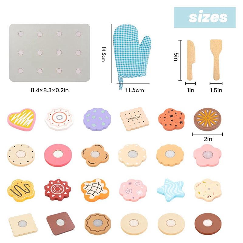 WOWFU-Holz-Kekse-Spielzeug-Set – Kitchen Kids Baking Set Bewertung und Preis