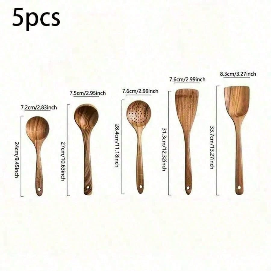 5 Stück Holzlöffel, robuste Kü – Kitchen Baking Utensils Bewertung und Preis
